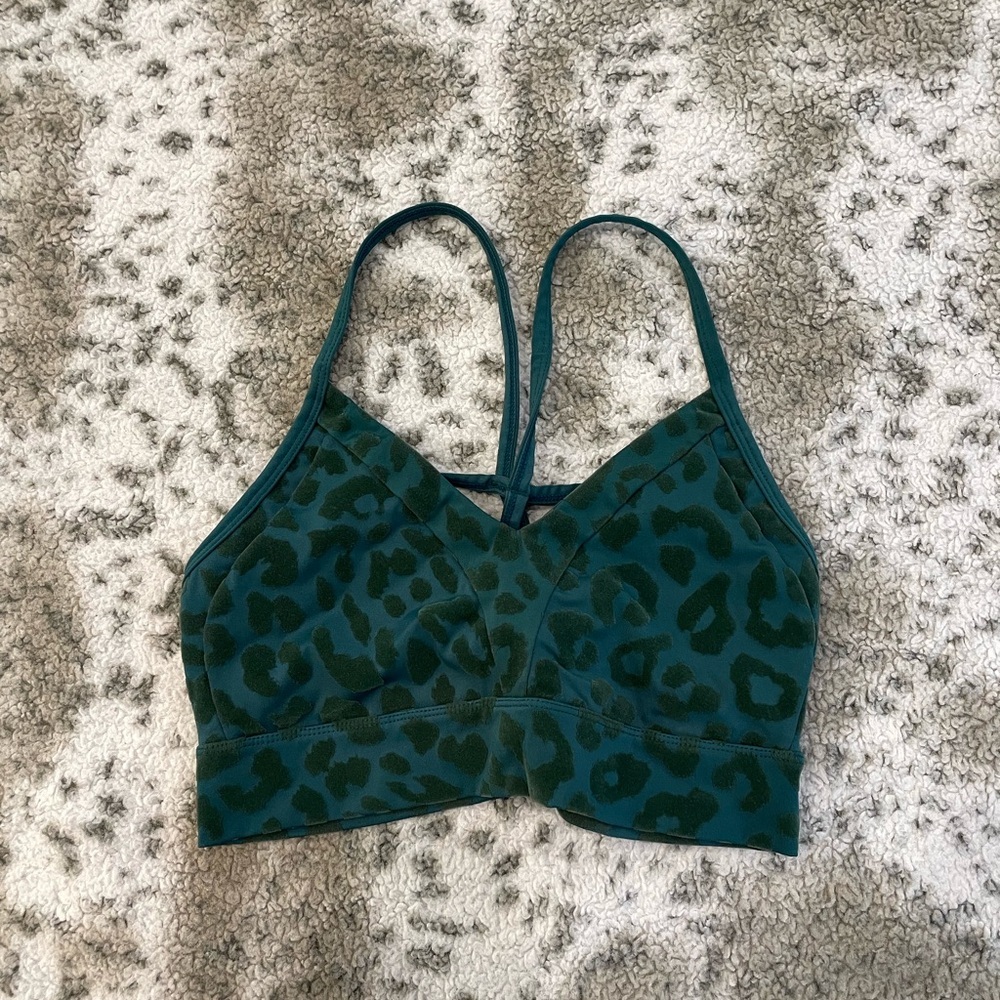 Vitality Balance Collection Cheetah print velvet sports bra
